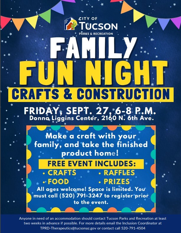 Flyer for Family Fun Night