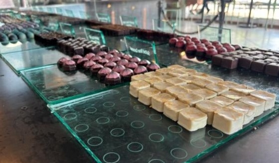 Photo of a few desserts from Monsoon Chocolate.