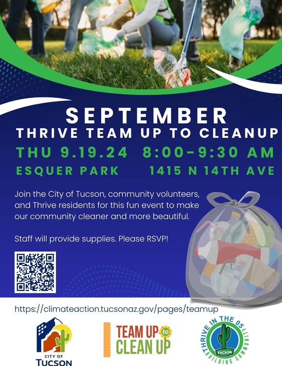 Graphic for Team up TO Clean up Esquer Park on September 19 at 8am