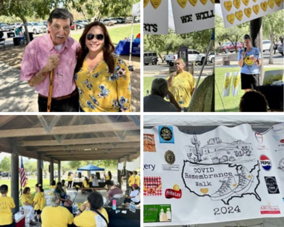 Images from the Yellow Heart Memorial Event including Council Member Fimbres and Pima County Supervisor Chair, Adelita Grijalva.