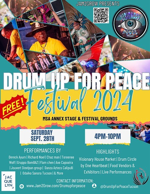 Drum Up for Peace Festival Flier.  Click the image to go to the web page