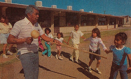 Danny Lopez with students