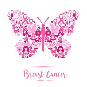 Breast Cancer Awareness Month. Image of Butterfly Logo 