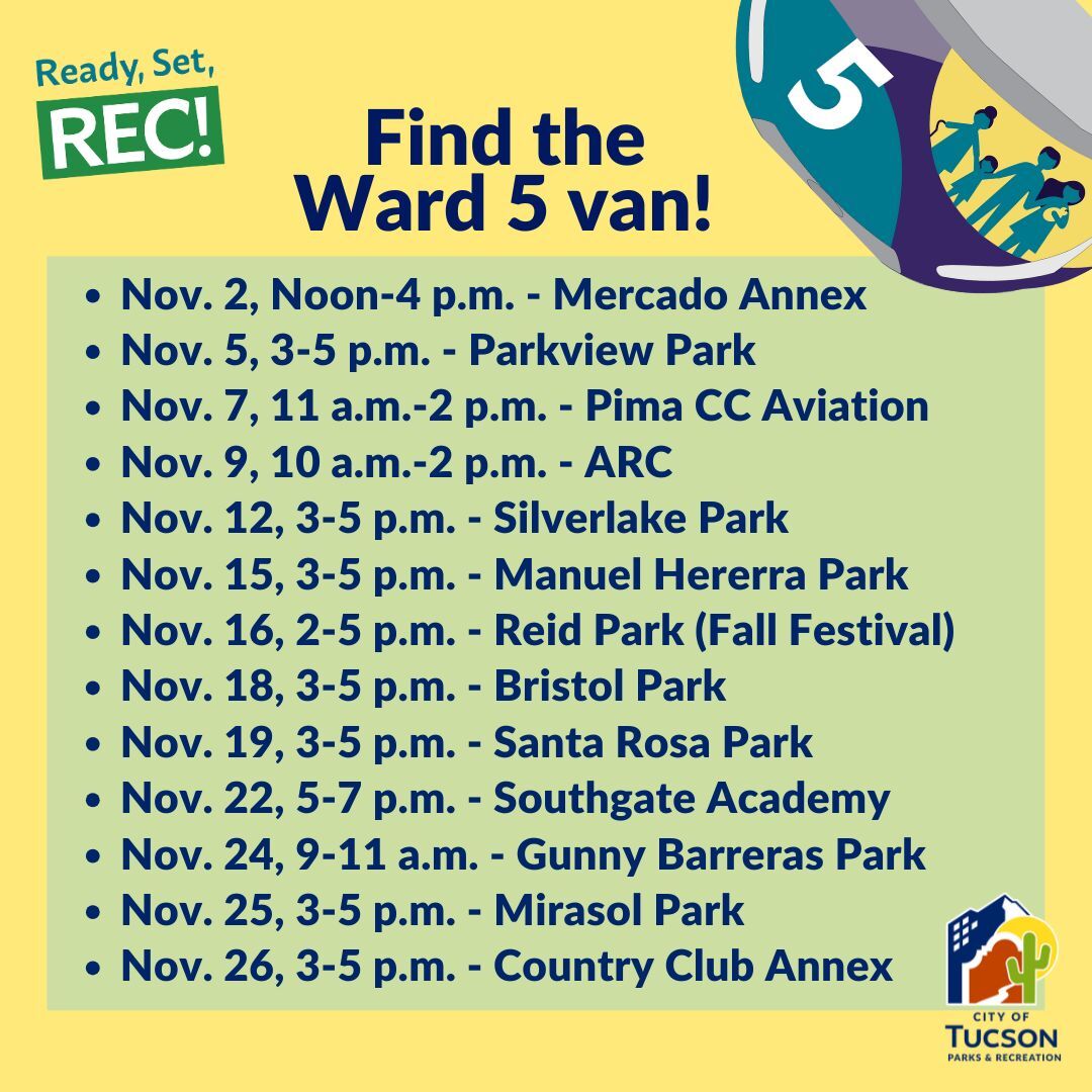 Ward 5 RSR Nov Schedule 