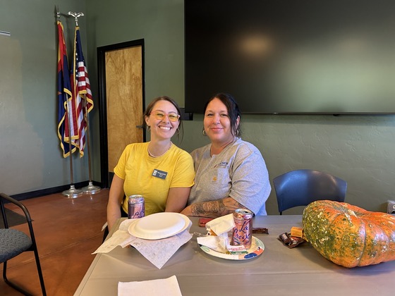 Photo of Shannon Jenkins and Isabel Alvarez from Parks and Recreation.