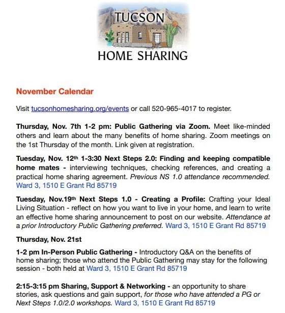 Graphic of Tucson Home Sharing