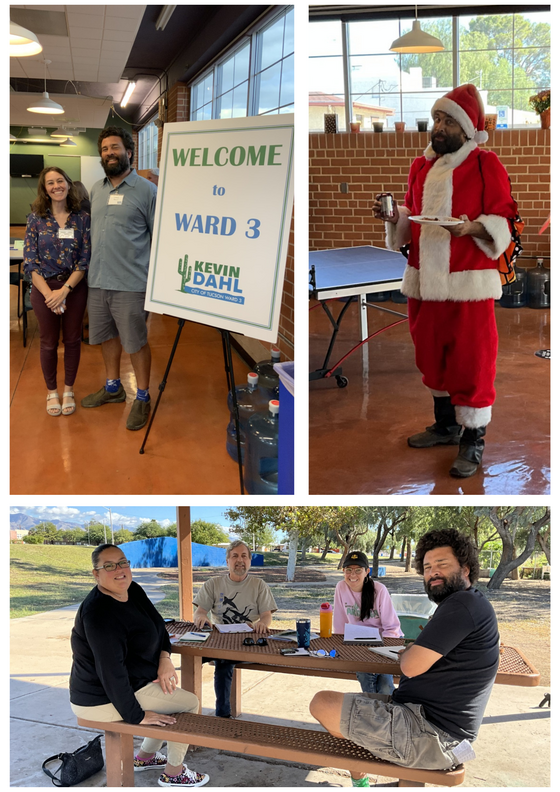 Photo collage of CJ Boyd at the ward 3 office