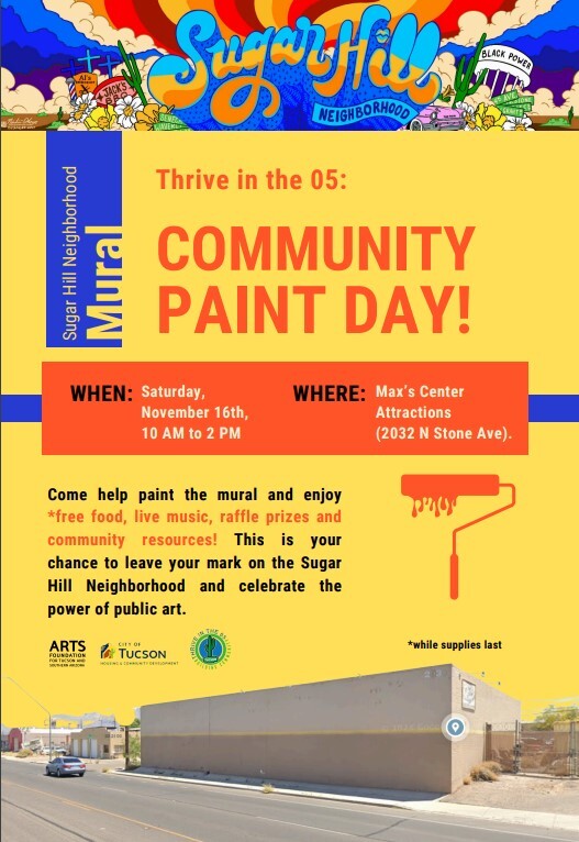 Flyer for Community Paint Day
