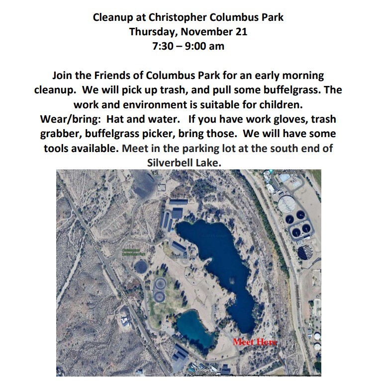 Graphic for Columbus Park Clean up