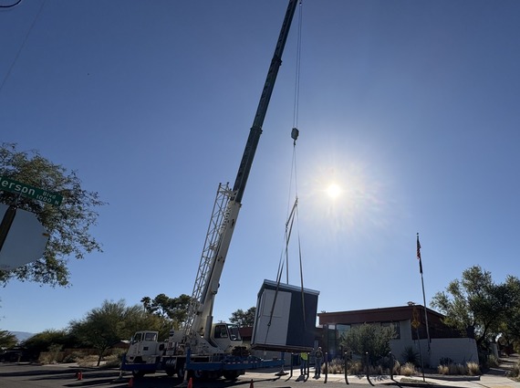 A ByFusion Tiny Home is being relocated from Ward 6 Council Office