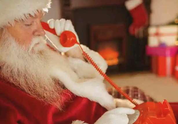 Picture of Santa on the phone