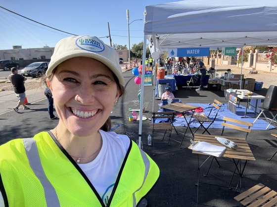 Photo of Ward 3 Office Administrator Shannon Jenkins helping out at Cyclovita.