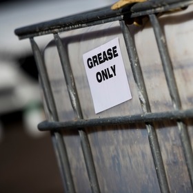 sign for grease drop off