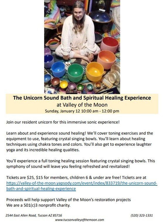 graphic for unicorn sound bath