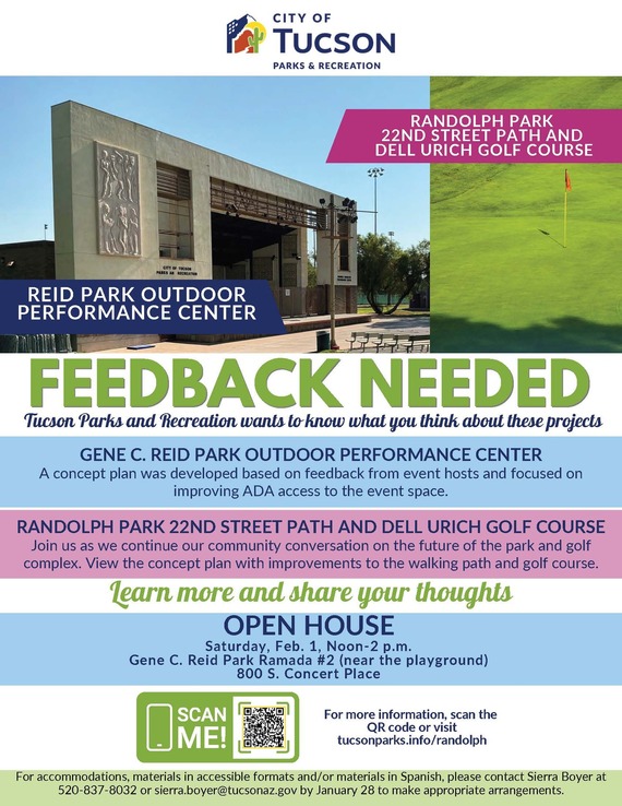 Reid Park Outdoor Performance Center Outreach Event Flyer 