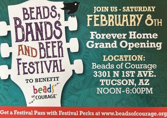 Flyer for Beads, Bands, and Beer festival.