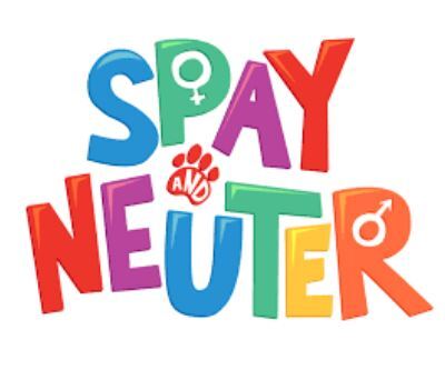 The words in color Spay & Neuter