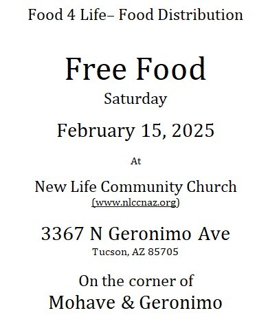 Free Food for life flyer