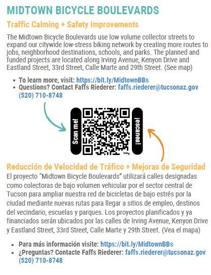 FLYER ON THE MIDTOWN BICYCLE BLVDS