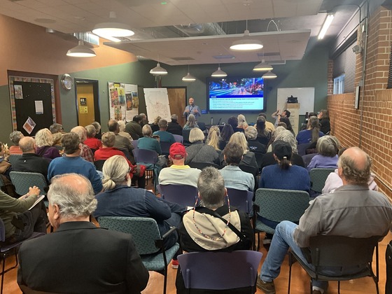 photo of a Packed House at Ward 3 Town Hall on the Community Corridors Tool.