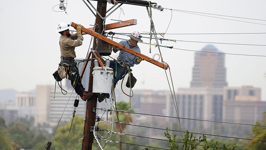 T E P Electric line repair photo