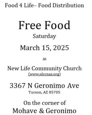 Graphic of food 4 life flyer