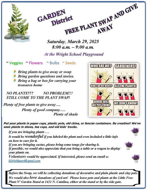 Garden District - Plant Swap Flyer 