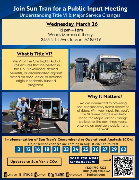 Sun Tran/ Sun Van Open House Meeting Flyer