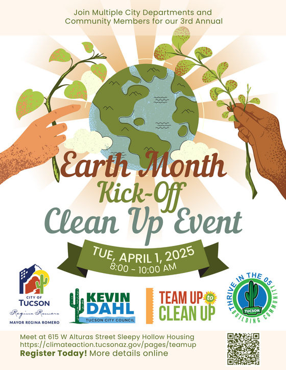 Earth Month Kick off Community clean up event graphic 