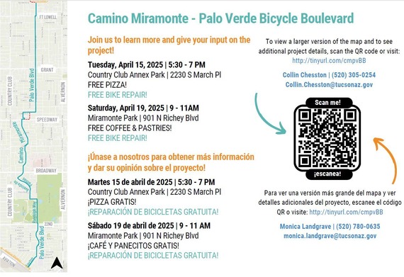 Camino Miramonte-Palo Verde Bike Blvd Meeting Schedule 