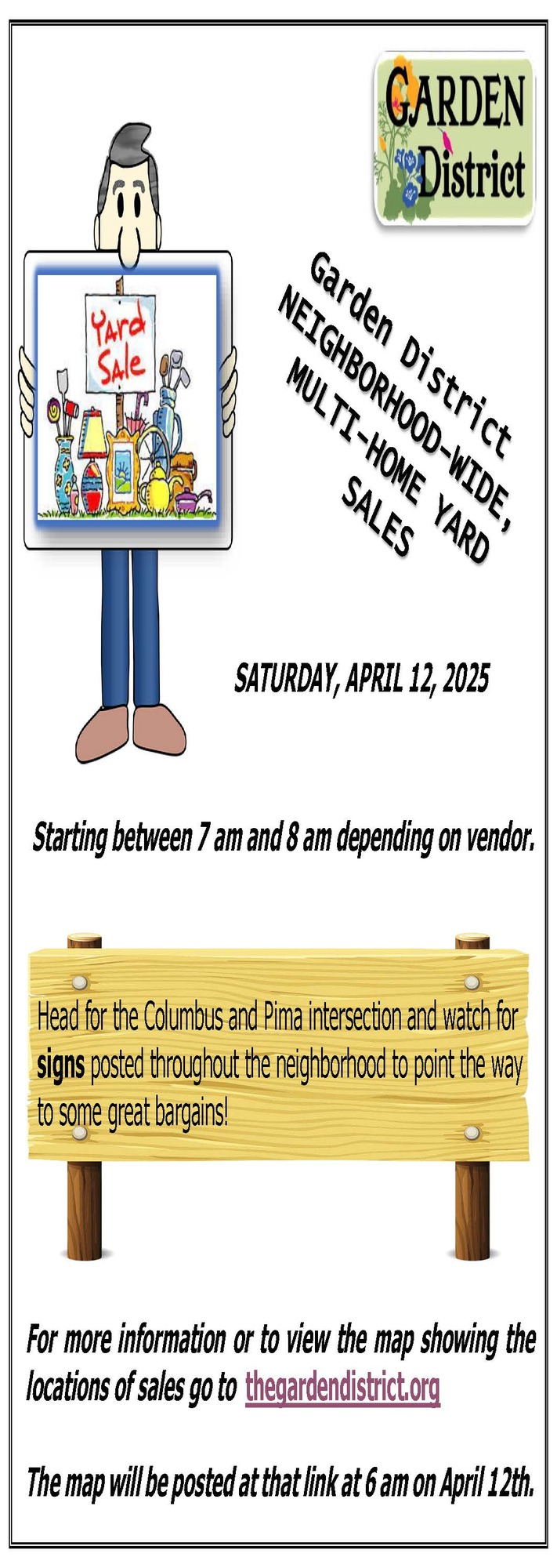 Garden District's April 12 Yard Sale 