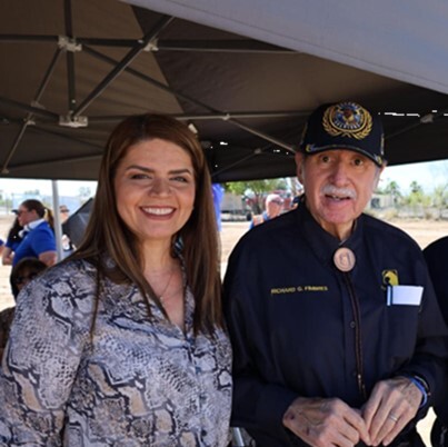 Mayor Romero with Council Member Fimbres