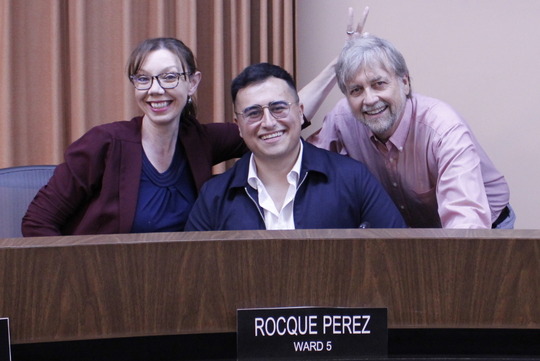 Photo of Council member Lee, Council Member Dahl, and Council Member Perez
