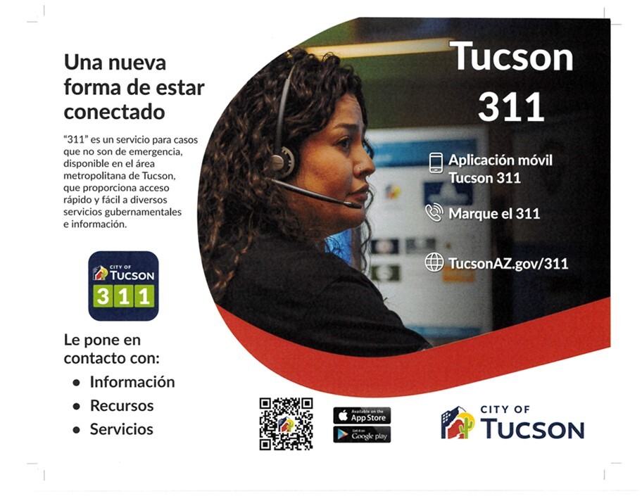 Tucson311 Flyer Spanish