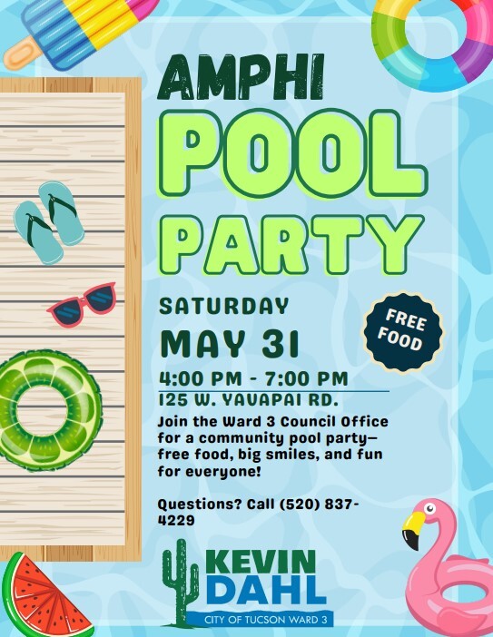 Amphi Pool party flier