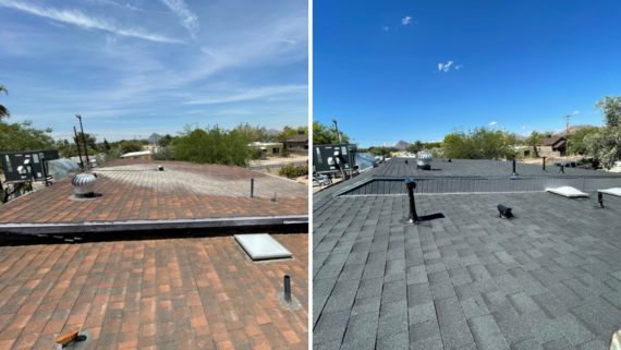 Before and After of a home repair project