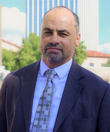 Photo of  Newly Selected City Attorney Roi Lusk outside in El Presidio Plaza