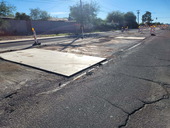 Plated roadway on 5th