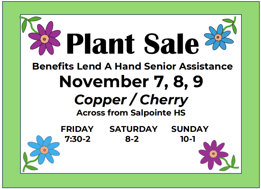 Lend a Hand Plant Sale Graphic