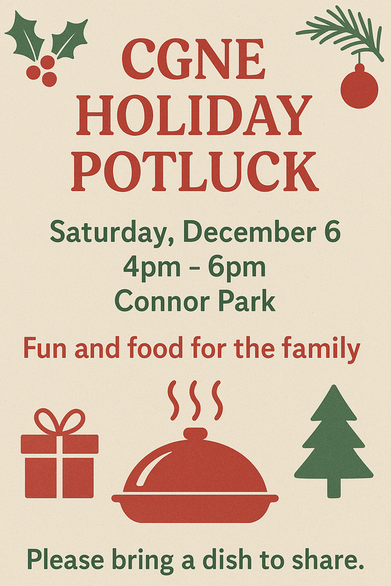 CGNE Holiday Potluck Graphic