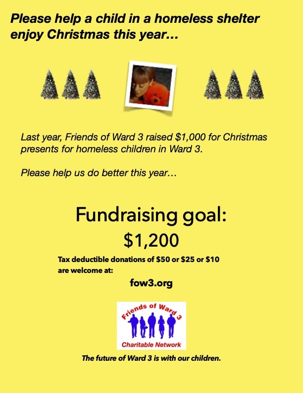 Graphic For Friends of Ward 3 fundraiser