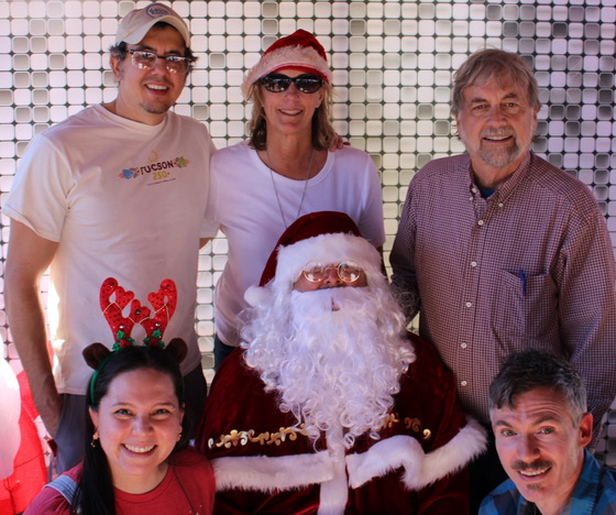 Photo of the Ward 3 staff posing with Santa.