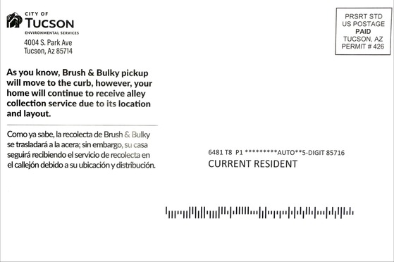 photo of postcards announcing brush and bulky.