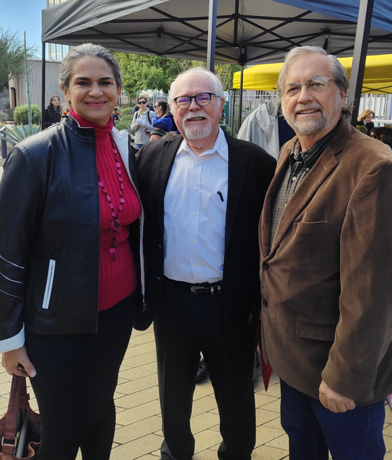 Photo of Supervisor Jen Allen, Former Congressman Ron Barber, and Council Member Kevin Dahl.