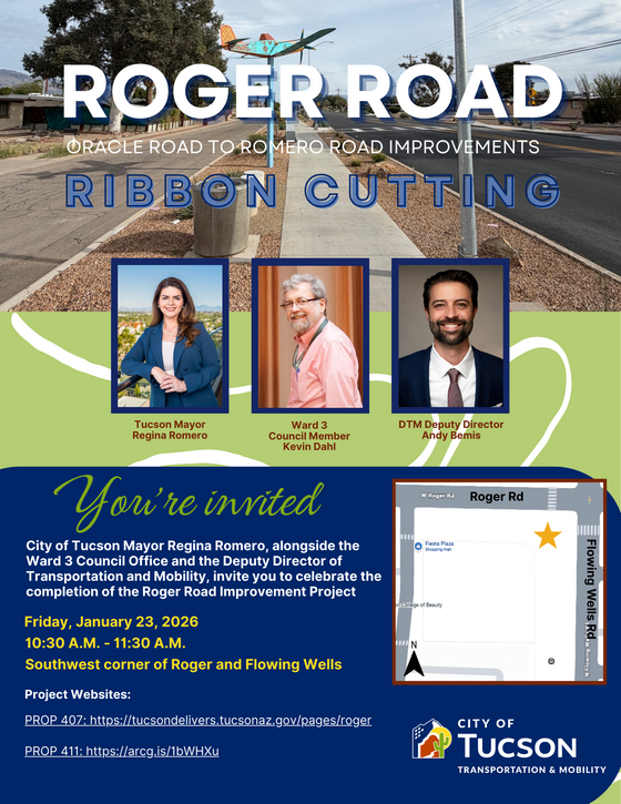 Roger Road Ribbon cutting invitation graphic