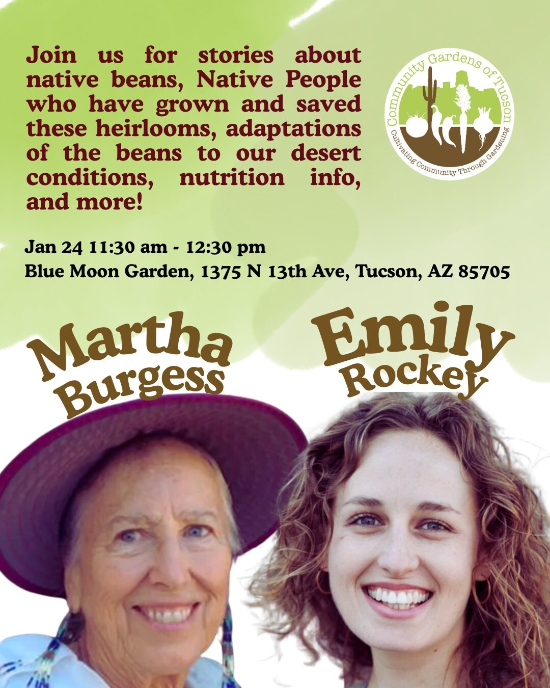 Community Gardens of Tucson story time flyer