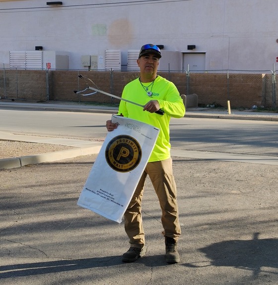 Photo of Community Services Project Facilitator Steven La Turco with cleanup gear.