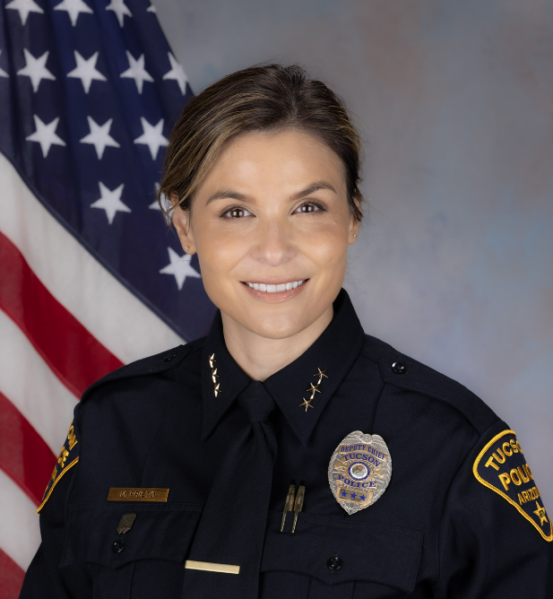head shot photo of New Tucson Police Chief Monica Prieto.