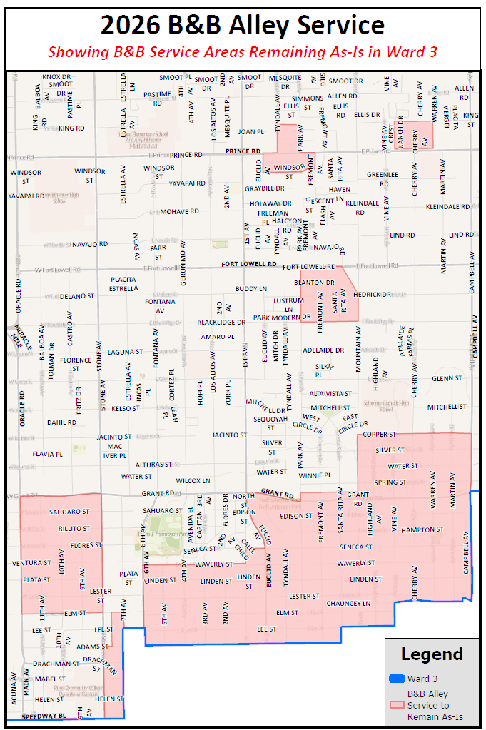 Map of Brush and Bulky area for 2026