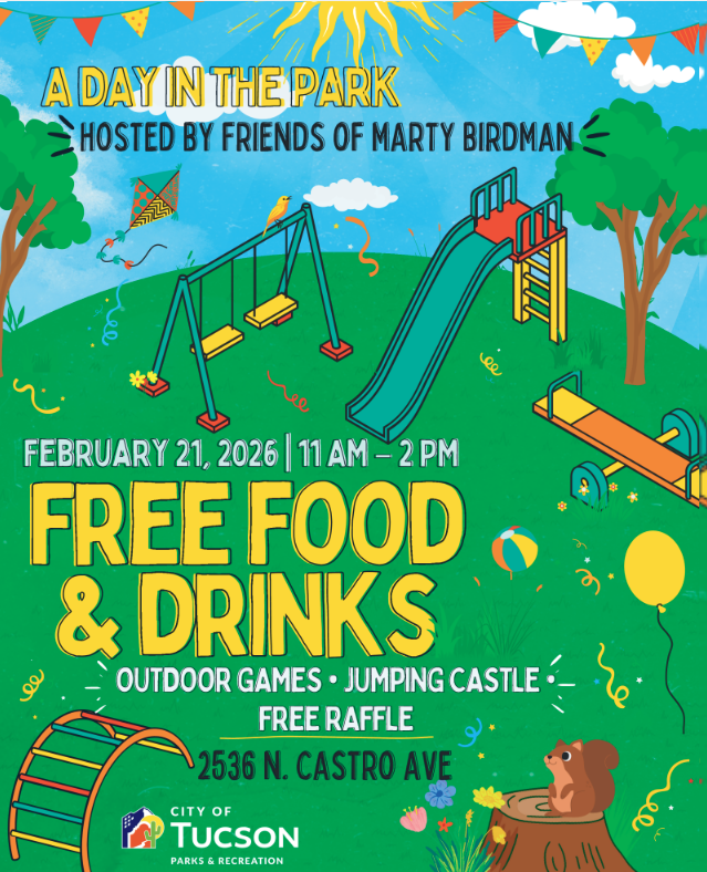 Flyer for the event at the Marty Birdman Center on February 21.